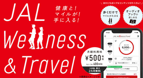 歩くとマイルが貯まる「JAL Wellness & Travel」