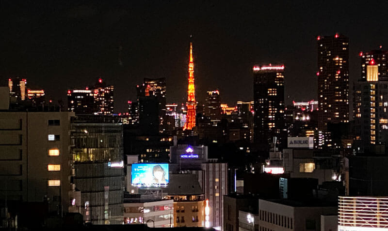 五反田TOC屋上から見る東京タワー