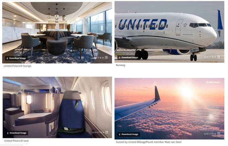 United Zoom backgrounds for AvGeeks