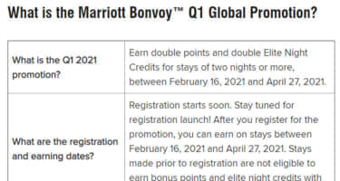 What is the Marriott Bonvoy Q1 Global Promotion?