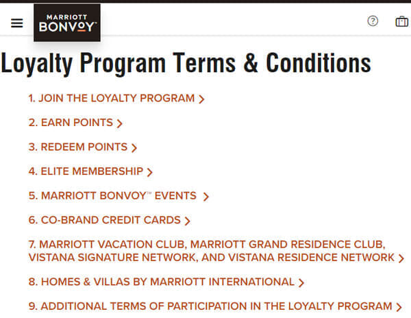 Terms & Conditions | Loyalty Rewards Program | Marriott Bonvoy