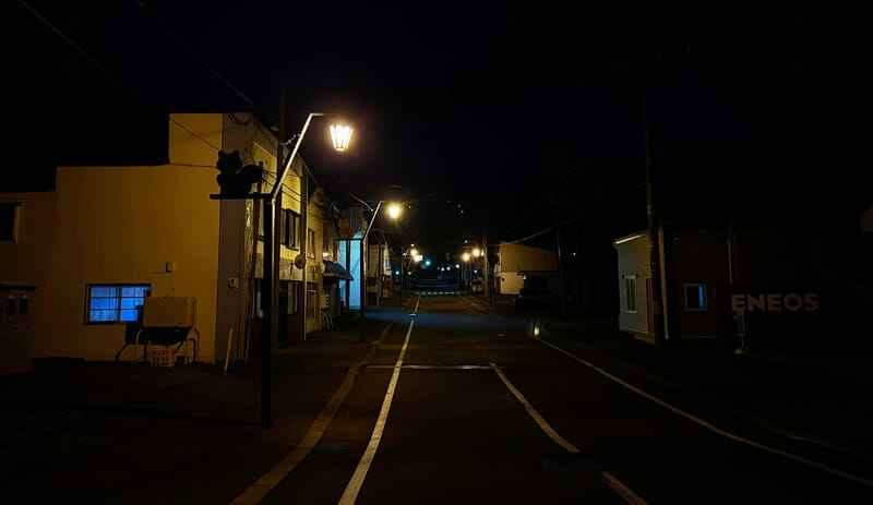 利尻島 夜の街