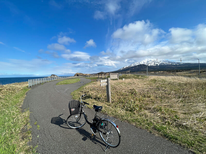 利尻島 サイクリングロード 利尻富士の眺め