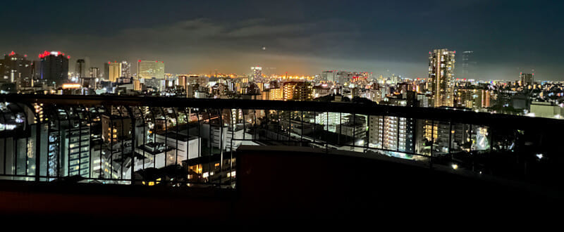 東京マリオットホテル　部屋からの夜景