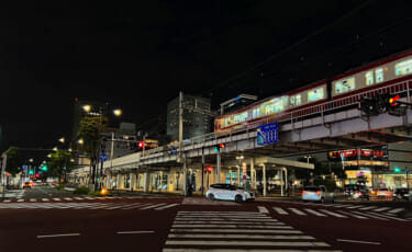 川崎駅前の風景（京急線）