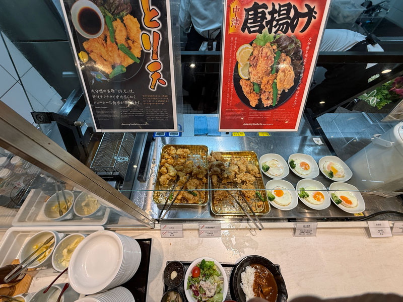 ドーミーイン大分 朝食 とり天 中津からあげ