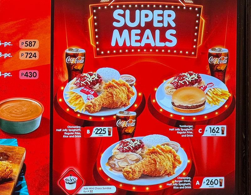 ジョリビー メニュー スーパーミール