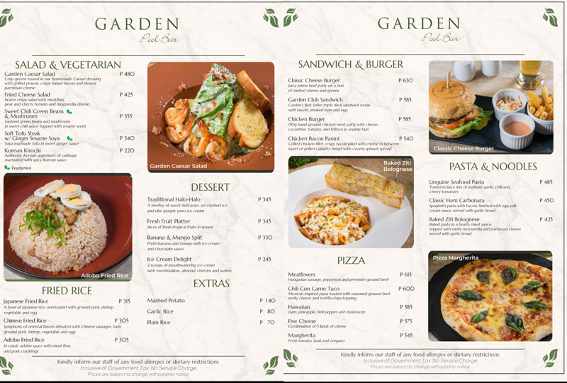 ヘナン ガーデン リゾート ランチメニュー