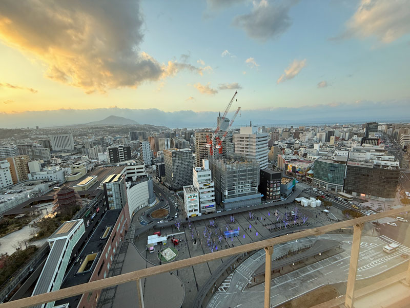 ブラッサム大分 ダブルルーム 窓からの眺望 2026年2月