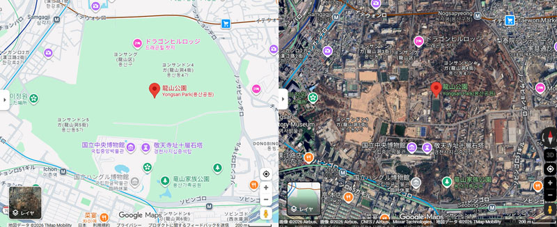 Googleマップ 龍山公園