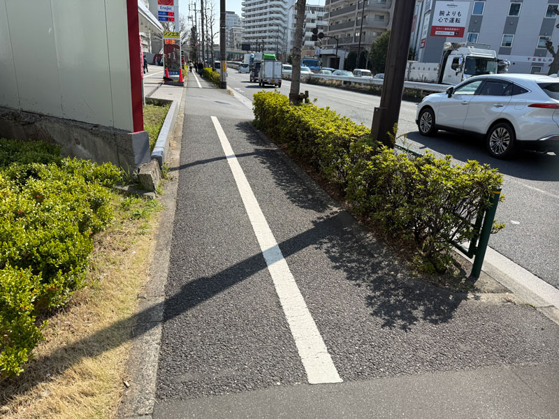環八ウォーキング 世田谷区 普通自転車通行指定部分