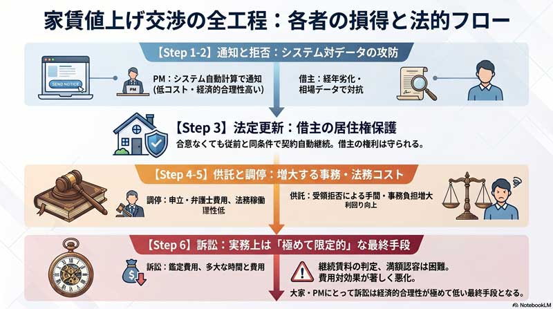家賃値上げ交渉フロー