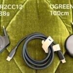 旅先での充電用に省スペースの巻き取り式ケーブルを使う