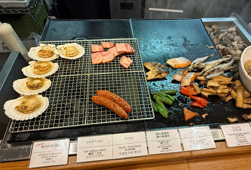ドーミーインPREMIUM札幌 朝食 ホタテの炙り焼き
