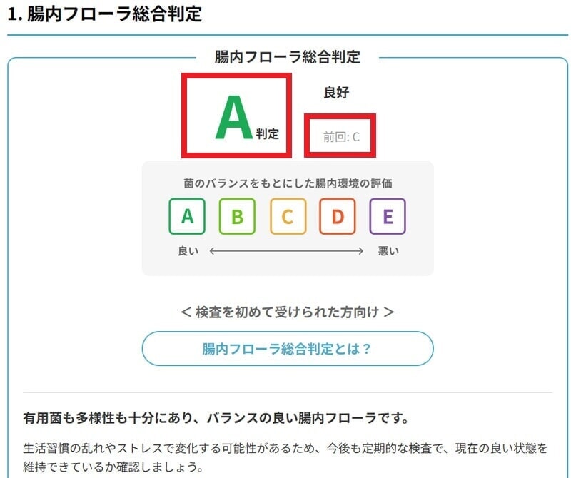 MyKinso 総合評価画面
