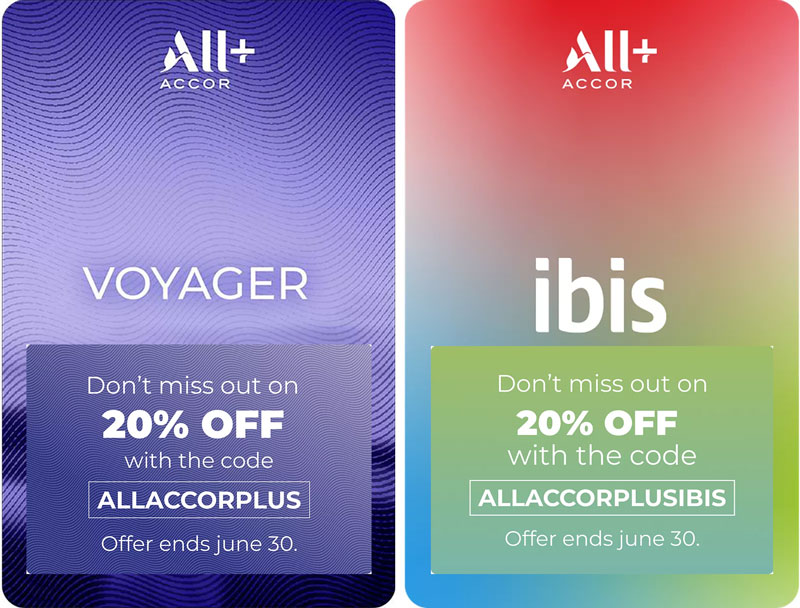 ACCOR「ALL PLUS Voyageur」と「ALL PLUS ibis」が20%割引 2026年6月