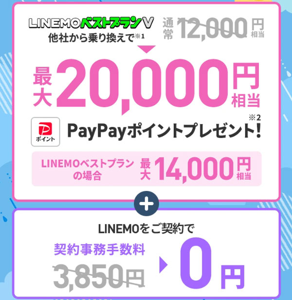 LINEMO PayPay増額キャンペーン（2026年6月開催）