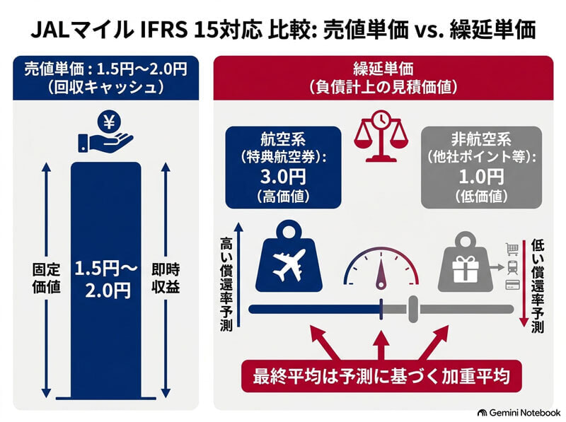 マイルの非航空利用増によるマイル売買益増