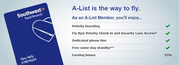 米LCC系サウスウェスト航空で「A-List」資格へのステータスマッチ・キャンペーン